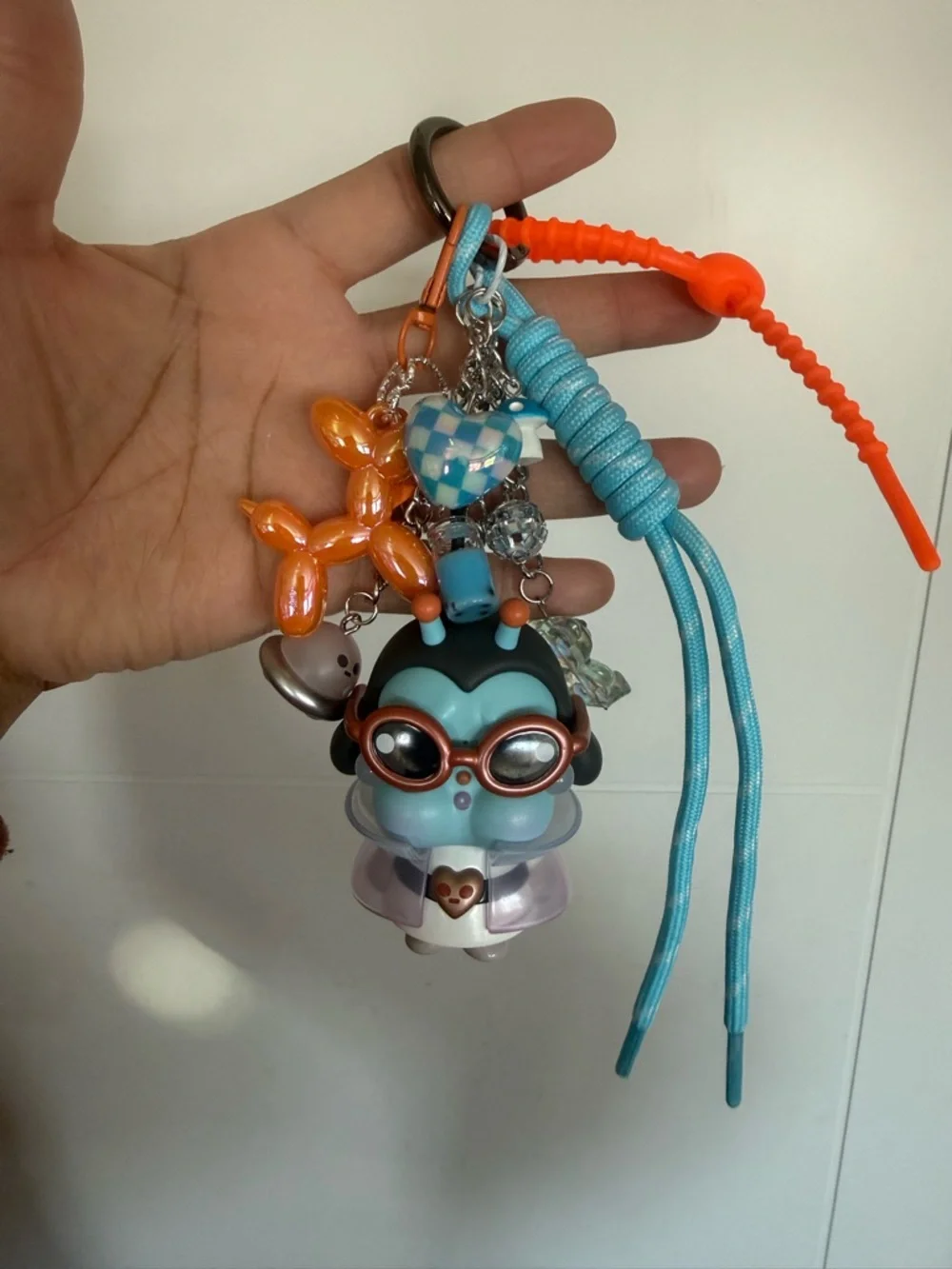 Handmade POP MART Crybaby “outsider” keychain charm - Picture 2 of 2